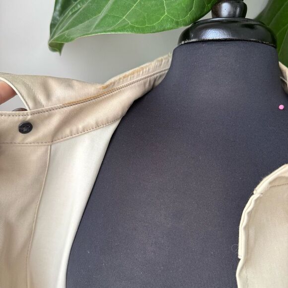 Coach 1941 Vintage Tan Single Breasted Belted Long Cotton + Leather Trench Coat - Picture 11 of 16